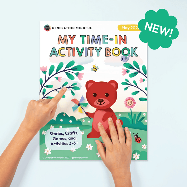 Time-In Activity Book w/ Red Bear - PeaceMakers Generation Mindful - Generation Mindful,  - teach emotions parenting child therapy tool