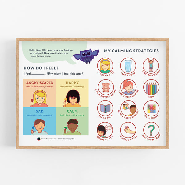 My Calming Corner Strategies Poster - PeaceMakers Generation Mindful - Generation Mindful, Educational Toys - teach emotions parenting child therapy tool